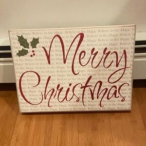 Festive 'Merry Christmas' Wall Art